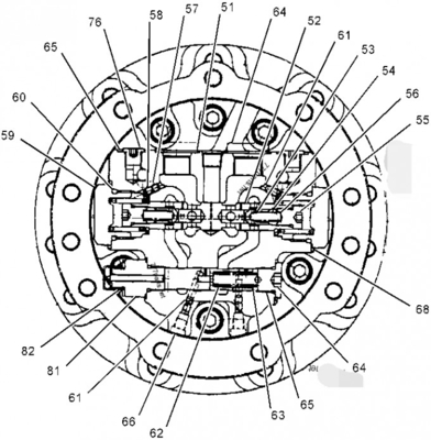 PC30 / PC30-7 / PC35 / PC40 قطع غيار حفارة السفر Plantary Gear 1st Carrier Assy